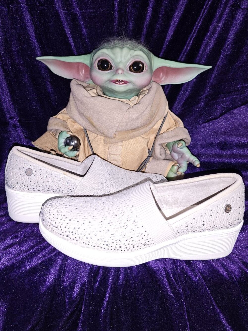 Martha Stewart Skechers Pier-Lite Slip-Ons-Reflections in Light Grey/Silver - 11